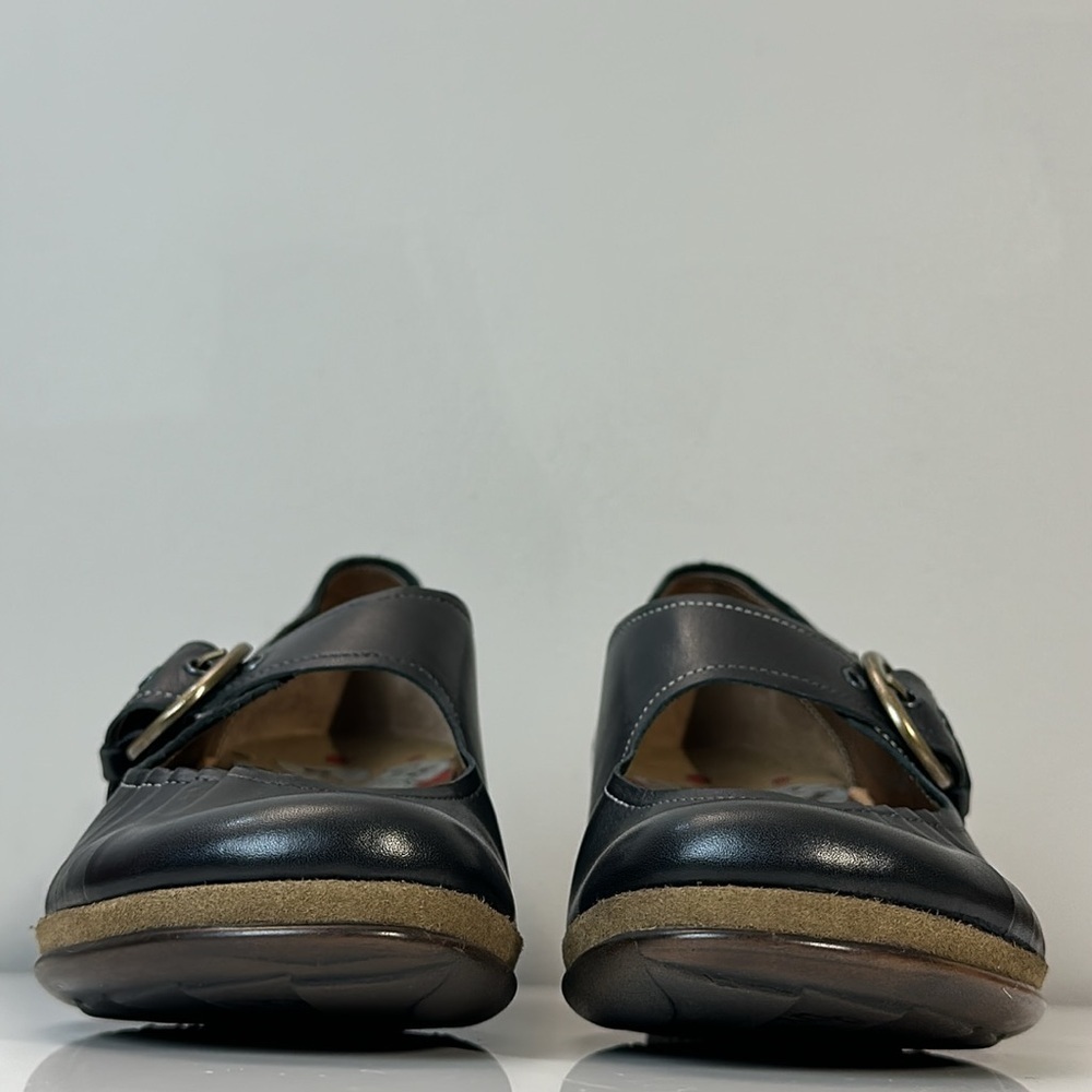 Romika Black Leather Mary Jane Wedge Heel Shoes Size 41(10-10.5) - Picture 4 of 16